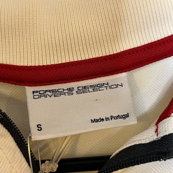 Porsche Design Drivers Selection Women's Polo Shirt Zipper Neck Off White S NWT - Picture 6 of 9